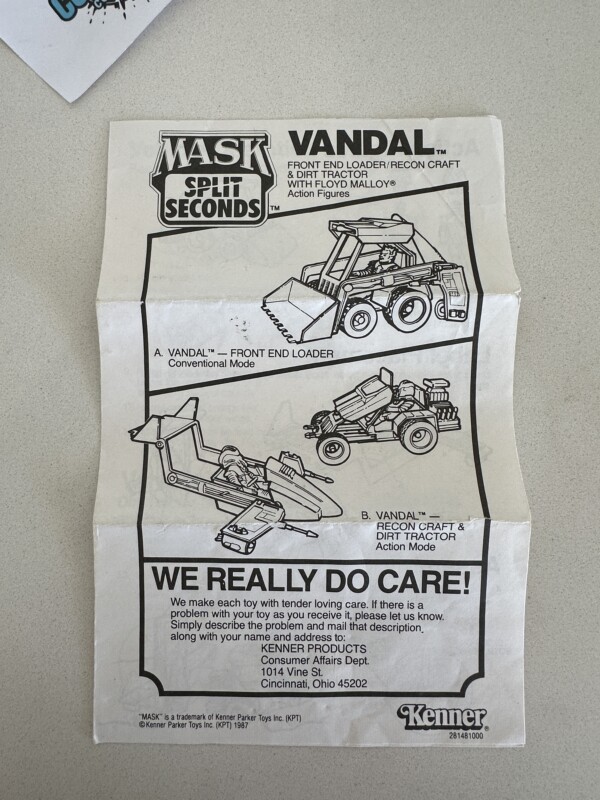 M.A.S.K. Vandal W/Floyd Malloy 1987 Kenner Action Figure - Image 19